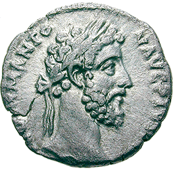 DIVUS COMMOSUS Denarius 195 AD., Roman Imperial Coinage (Front side)