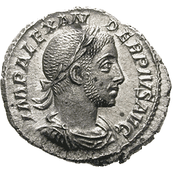 ALEXANDER SEVERUS, 222-235 n.Chr. Denar, Rom, 231 n.Chr., Rmische Mnzen der Kaiserzeit (Vorderseite)