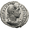 ALEXANDER SEVERUS, 222-235 AD. Denarius, Rome, 231 AD, Roman Imperial Coinage (Front side)