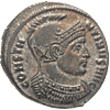 CONSTANTINUS I 307-337 n.Chr. Follis, Aquileia, 320 n.Chr. , Rmische Mnzen der Kaiserzeit (Vorderseite)