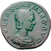 JULIA SOAEMIAS Augusta 218-222 n.Chr. Sestertius under Elagabal 220-222 AD, Roman Imperial Coinage (Front side)