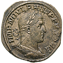 PHILIPPUS I ARABS 244-249 n.Chr. Sesterz, 244-249 n.Chr., Rmische Mnzen der Kaiserzeit (Vorderseite)