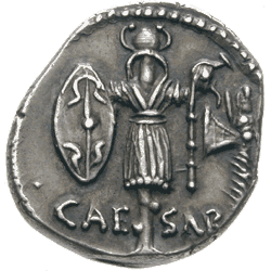 C. IULIUS CAESAR Denarius, military mint moving with Caesar, 48-47 bc. , Roman Republican Coinage (Back side)