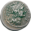 M. SERGIUS SILUS Denar 116 oder 115 v.Chr.  Ex Nicola coll., Münzen der Römischen Republik (Vorderseite)