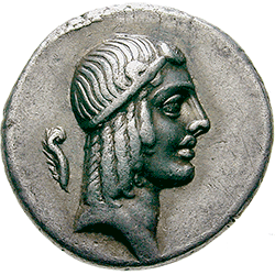 C. PISO L. F. FRUGI Denar 67 v.Chr., Münzen der Römischen Republik (Vorderseite)